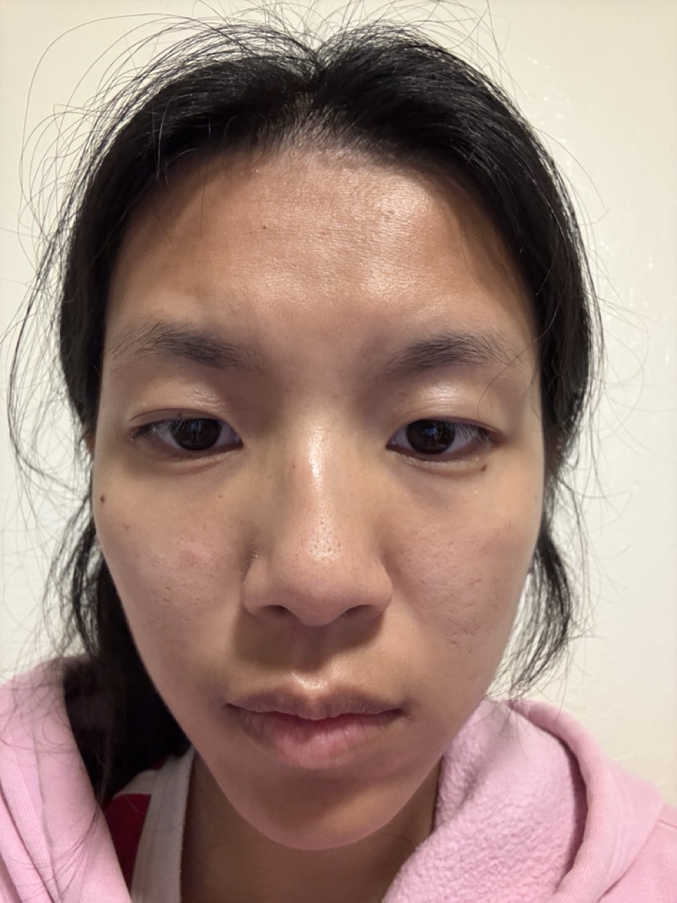 Close-up selfie with perspective distortion