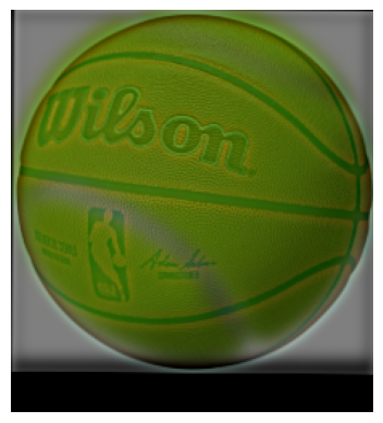 Hybrid of basketball and tennis ball