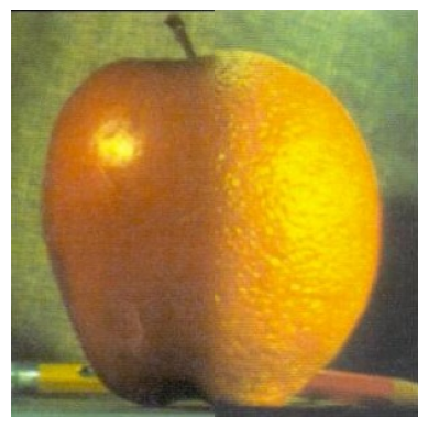 Apple blended with orange