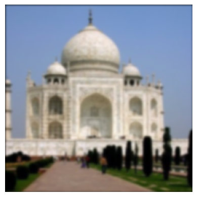 Blurred Taj Mahal image
